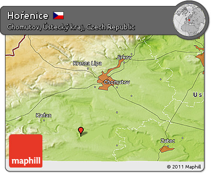 Physical 3D Map of Hořenice