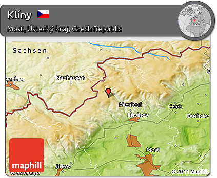 Physical 3D Map of Klíny