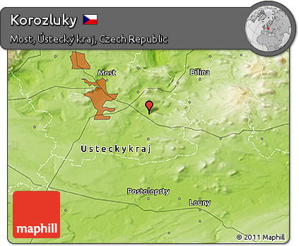 Physical 3D Map of Korozluky
