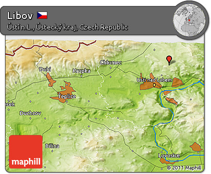 Physical 3D Map of Libov