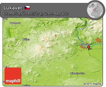 Physical 3D Map of Lukavec