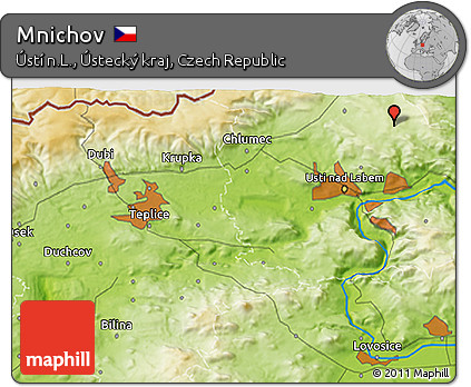 Physical 3D Map of Mnichov