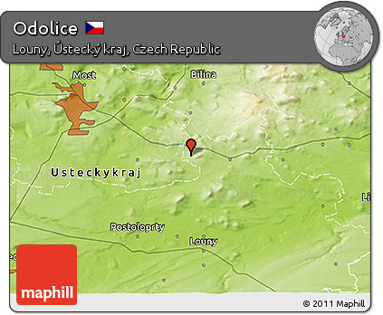 Physical 3D Map of Odolice