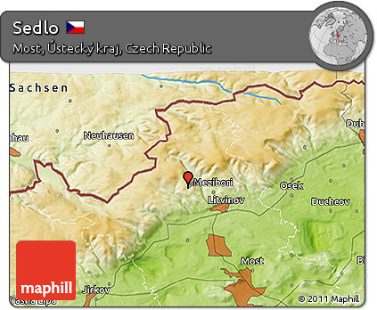 Physical 3D Map of Sedlo