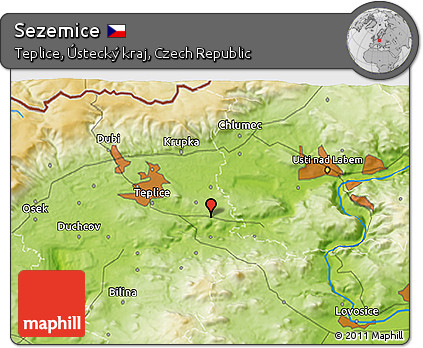 Physical 3D Map of Sezemice