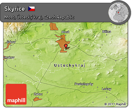 Physical 3D Map of Skyřice