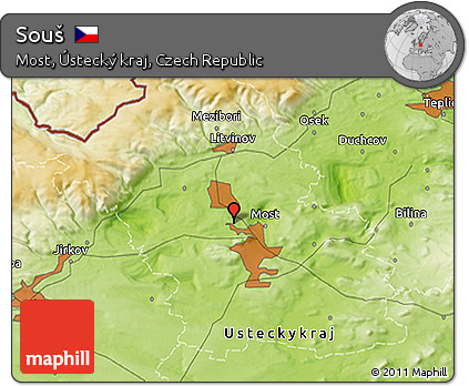 Physical 3D Map of Souš
