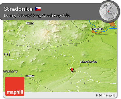 Physical 3D Map of Stradonice