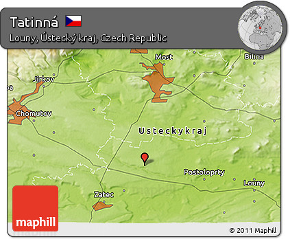 Physical 3D Map of Tatinná