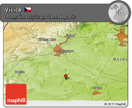 Physical 3D Map of Vičice