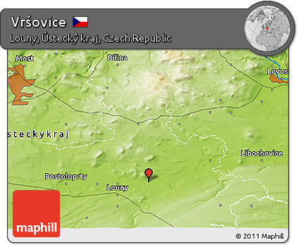Physical 3D Map of Vršovice