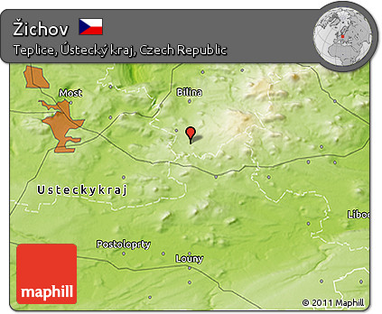Physical 3D Map of Žichov
