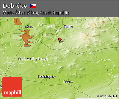 Physical 3D Map of Dobrčice