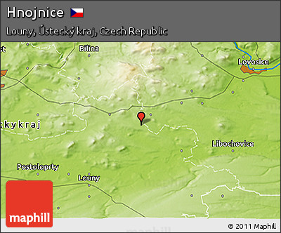 Physical 3D Map of Hnojnice