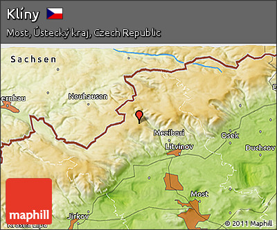 Physical 3D Map of Klíny