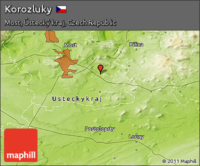 Physical 3D Map of Korozluky