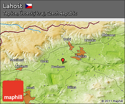 Physical 3D Map of Lahošt