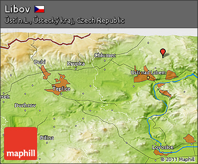 Physical 3D Map of Libov