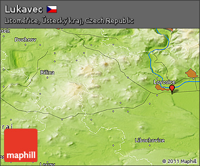 Physical 3D Map of Lukavec
