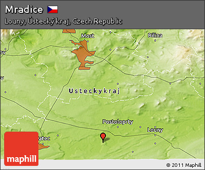 Physical 3D Map of Mradice