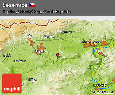 Physical 3D Map of Sezemice