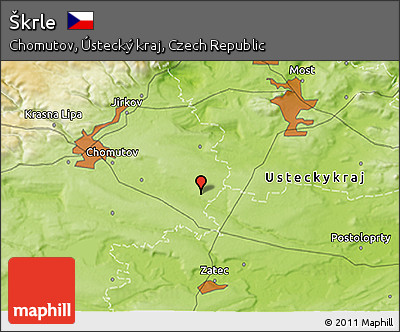 Physical 3D Map of Škrle
