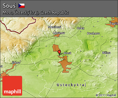 Physical 3D Map of Souš