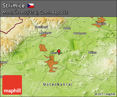 Physical 3D Map of Střimice