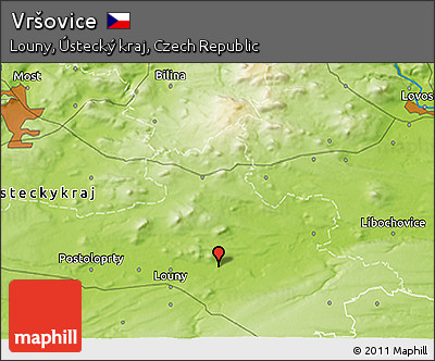 Physical 3D Map of Vršovice