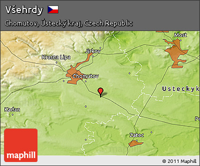 Physical 3D Map of Všehrdy