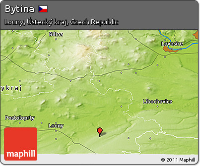 Physical 3D Map of Bytina