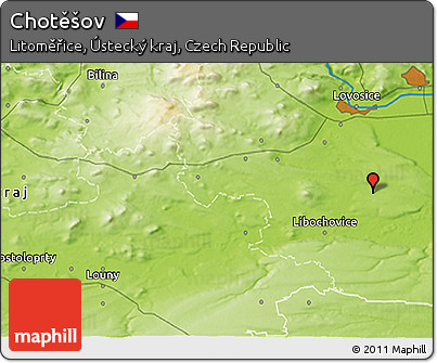 Physical 3D Map of Chotěšov
