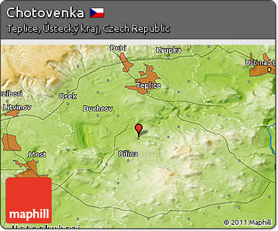 Physical 3D Map of Chotovenka