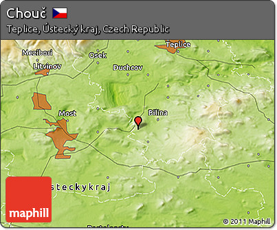 Physical 3D Map of Chouč