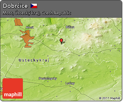 Physical 3D Map of Dobrčice