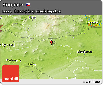 Physical 3D Map of Hnojnice