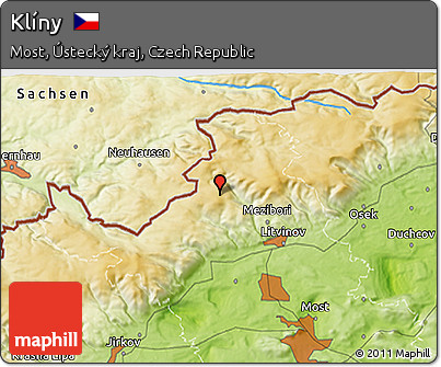 Physical 3D Map of Klíny