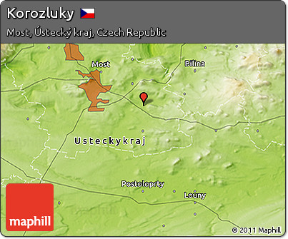 Physical 3D Map of Korozluky