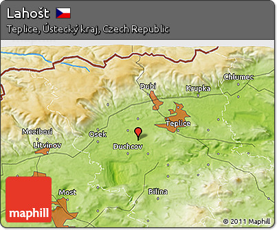 Physical 3D Map of Lahošt