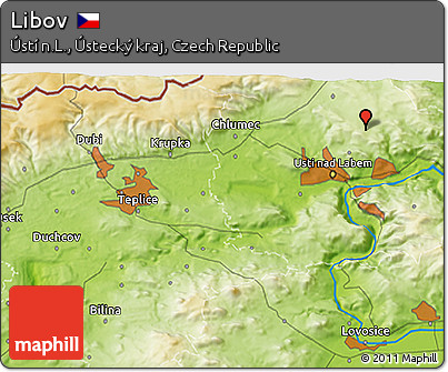 Physical 3D Map of Libov