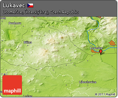 Physical 3D Map of Lukavec
