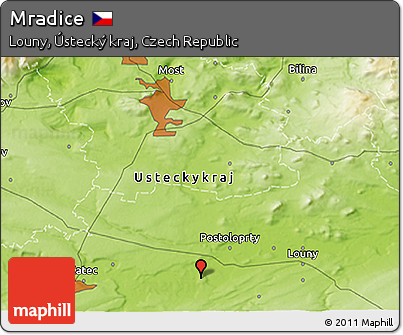 Physical 3D Map of Mradice