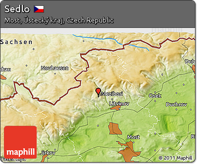 Physical 3D Map of Sedlo