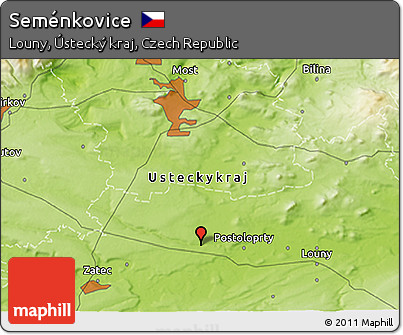 Physical 3D Map of Seménkovice