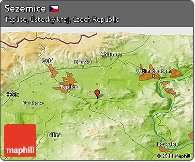 Physical 3D Map of Sezemice