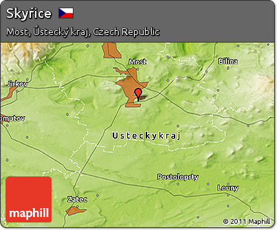 Physical 3D Map of Skyřice