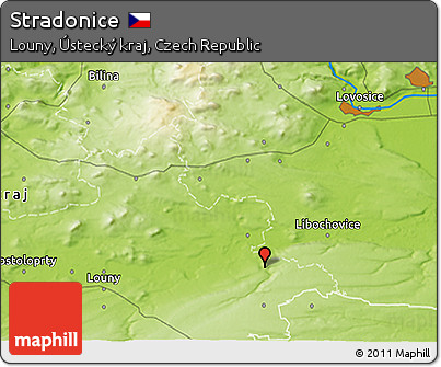 Physical 3D Map of Stradonice