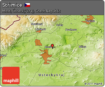 Physical 3D Map of Střimice
