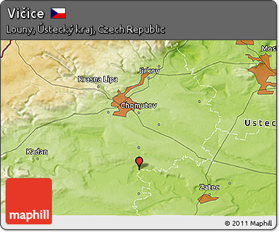 Physical 3D Map of Vičice