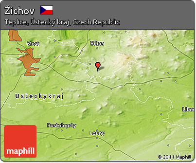 Physical 3D Map of Žichov